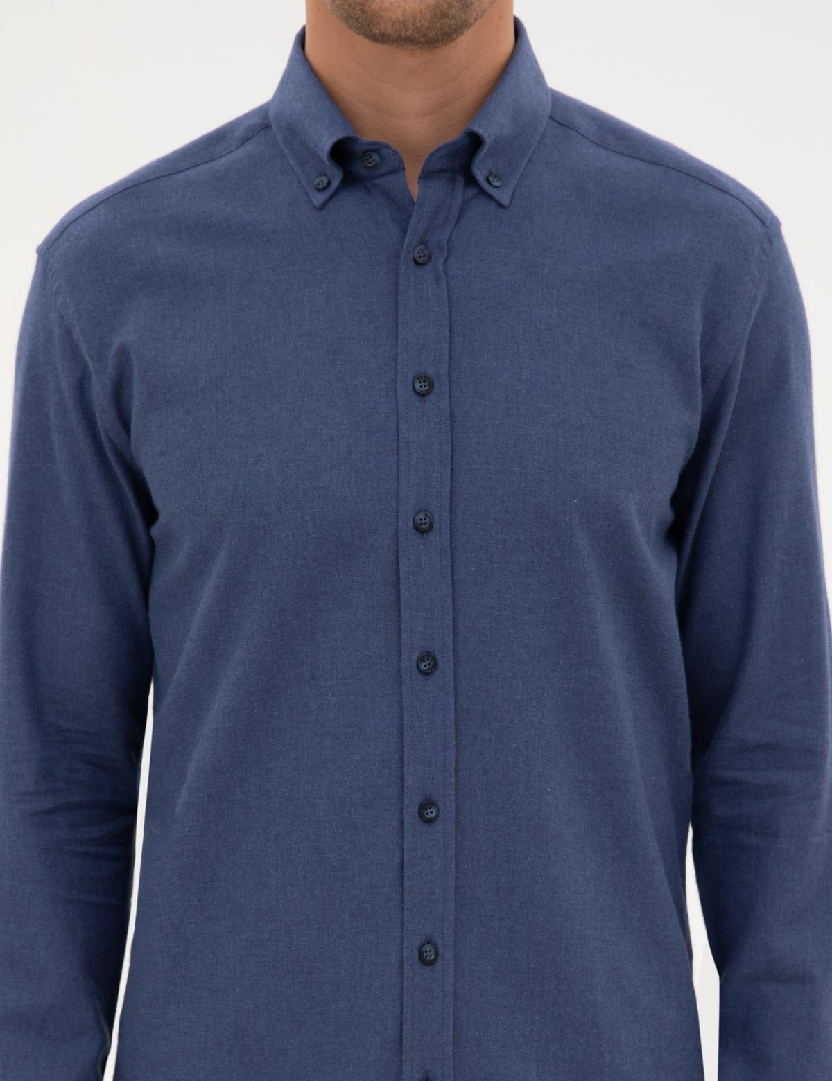 İndigo Regular Fit Uzun Kollu Gömlek - 50311380113