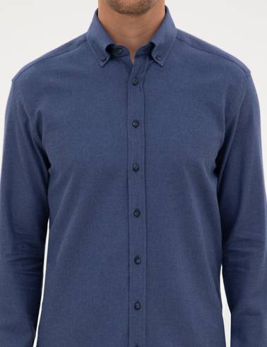 İndigo Regular Fit Uzun Kollu Gömlek
