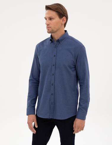 İndigo Regular Fit Uzun Kollu Gömlek