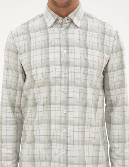 Yeşil Ekose Regular Fit Uzun Kollu Gömlek - 50312359006