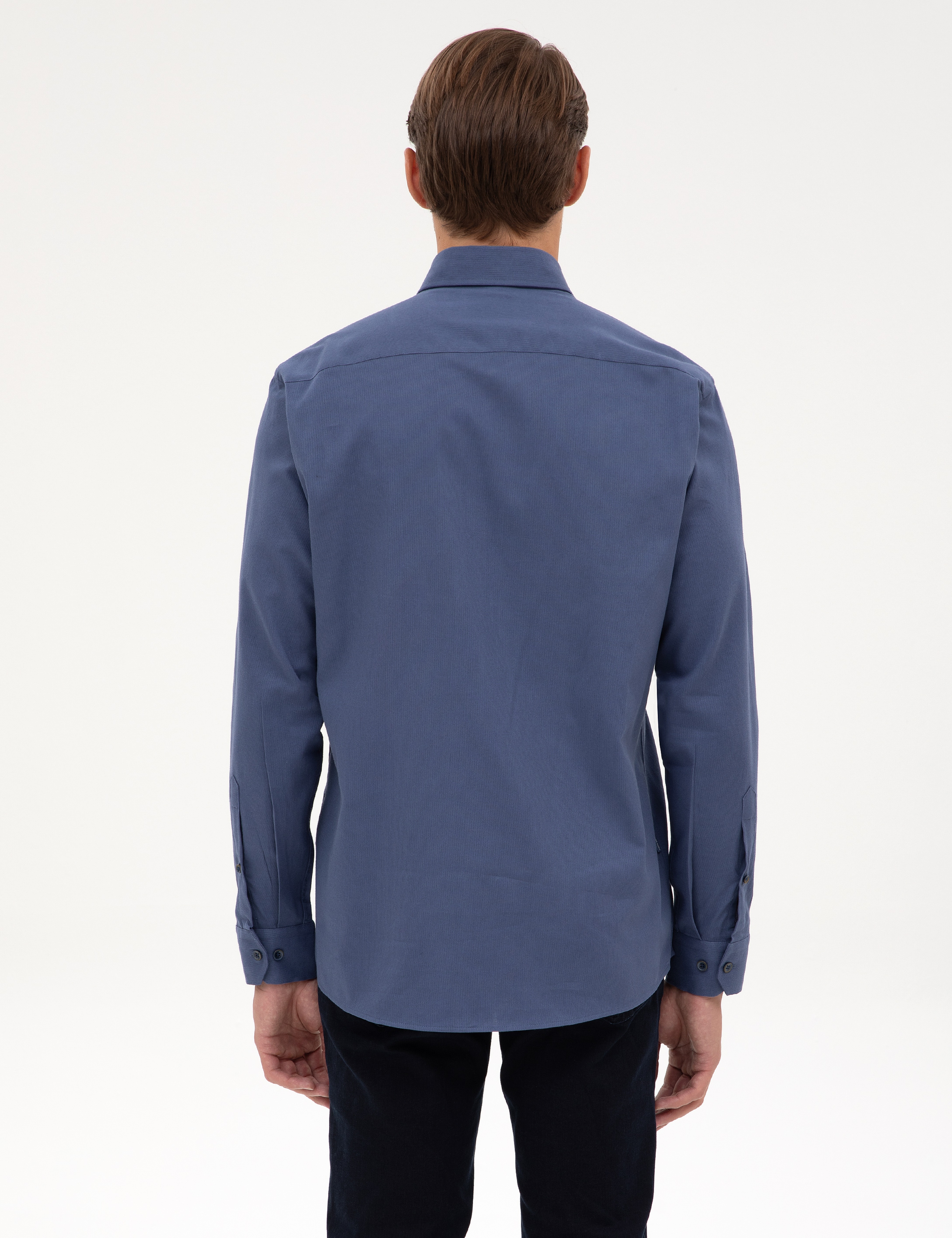 İndigo Regular Fit Uzun Kollu Gömlek - Image 5