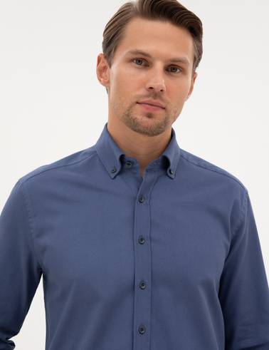İndigo Regular Fit Uzun Kollu Gömlek