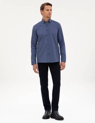 İndigo Regular Fit Uzun Kollu Gömlek