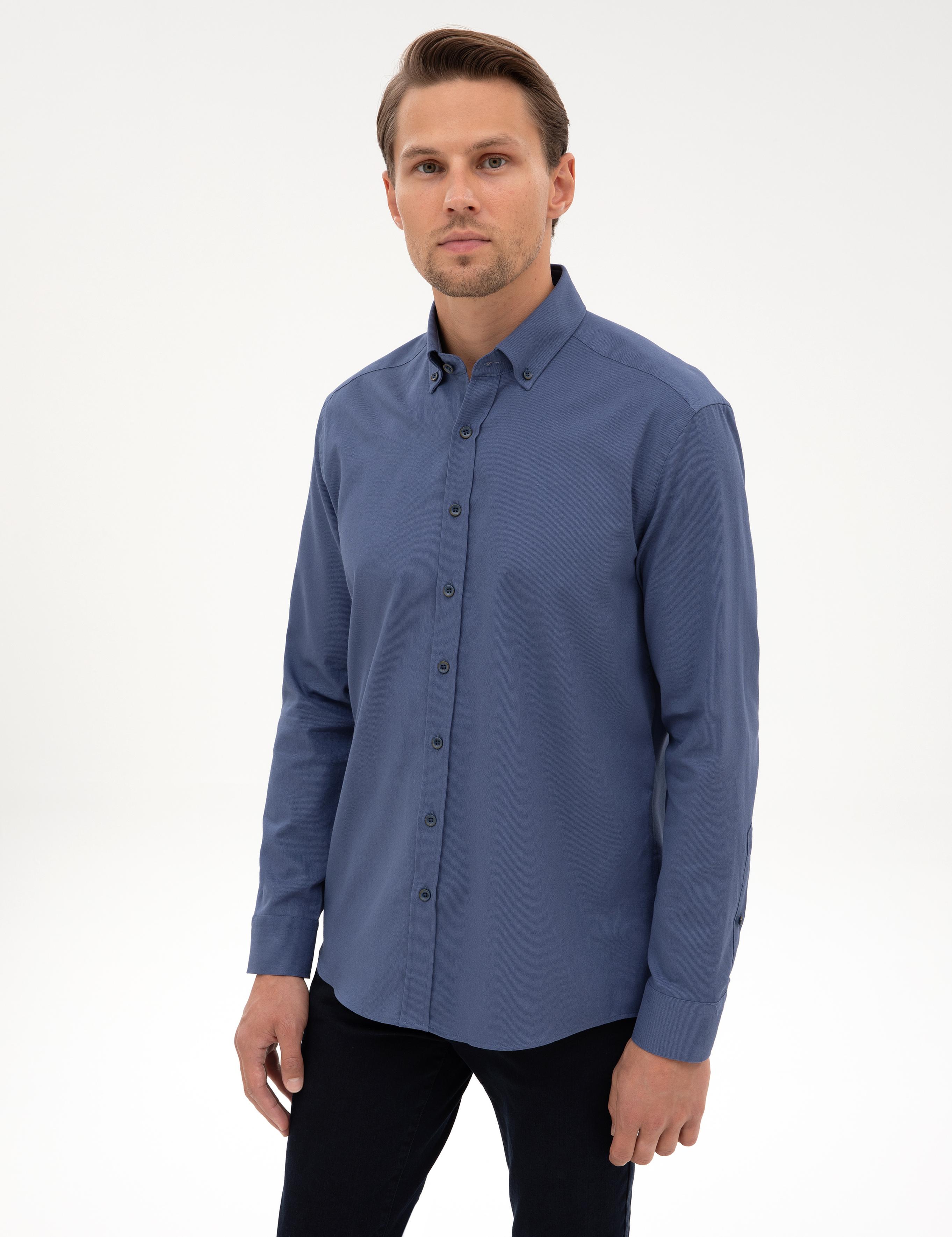 İndigo Regular Fit Uzun Kollu Gömlek