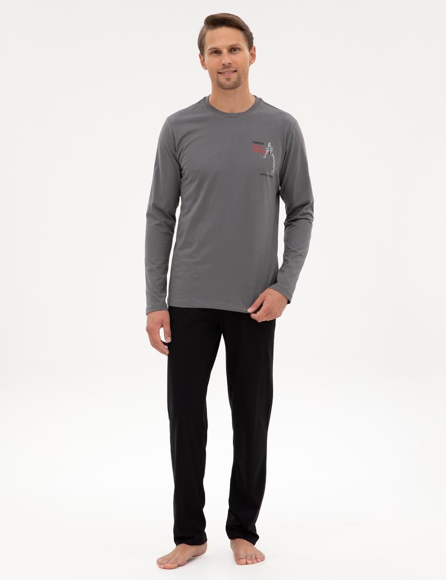 Koyu Gri Pijama Takımı