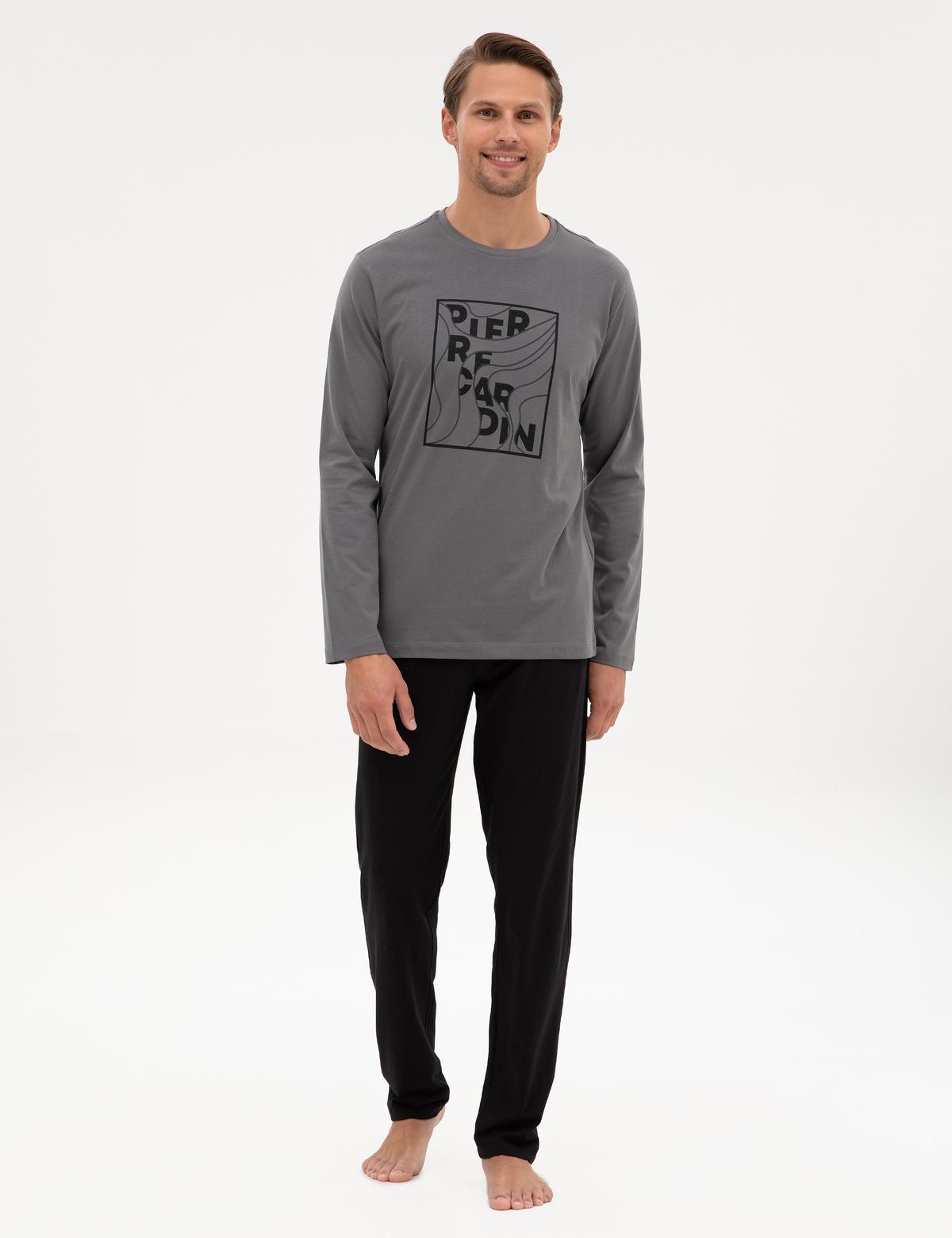 Koyu Gri Pijama Takımı - 50322653012