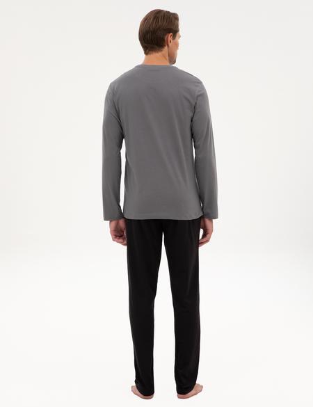 Koyu Gri Pijama Takımı - 50322653012