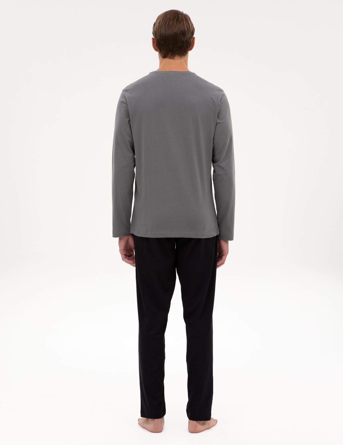 Koyu Gri Pijama Takımı - 50322654008