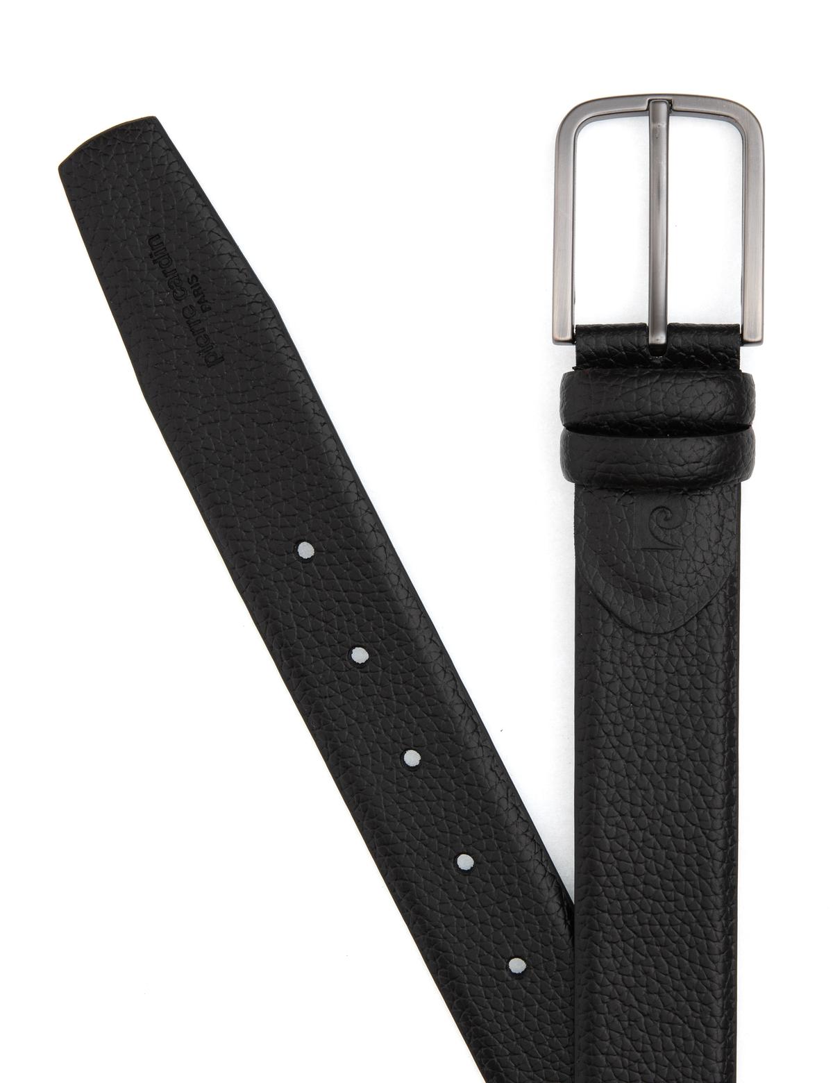 Siyah %100 Deri Kemer & Cüzdan Set - 50319276002