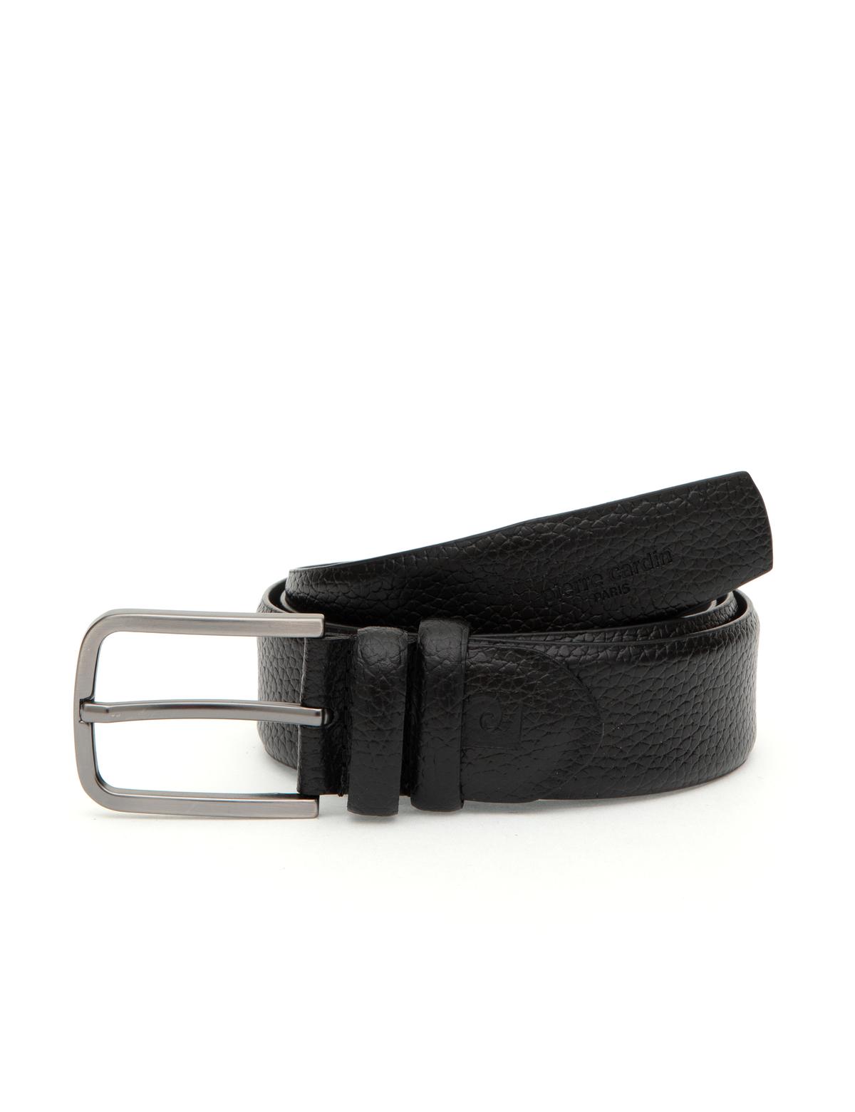 Siyah %100 Deri Kemer & Cüzdan Set - 50319276002