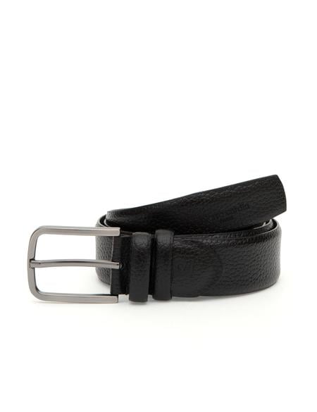 Siyah %100 Deri Kemer & Cüzdan Set - 50319276002