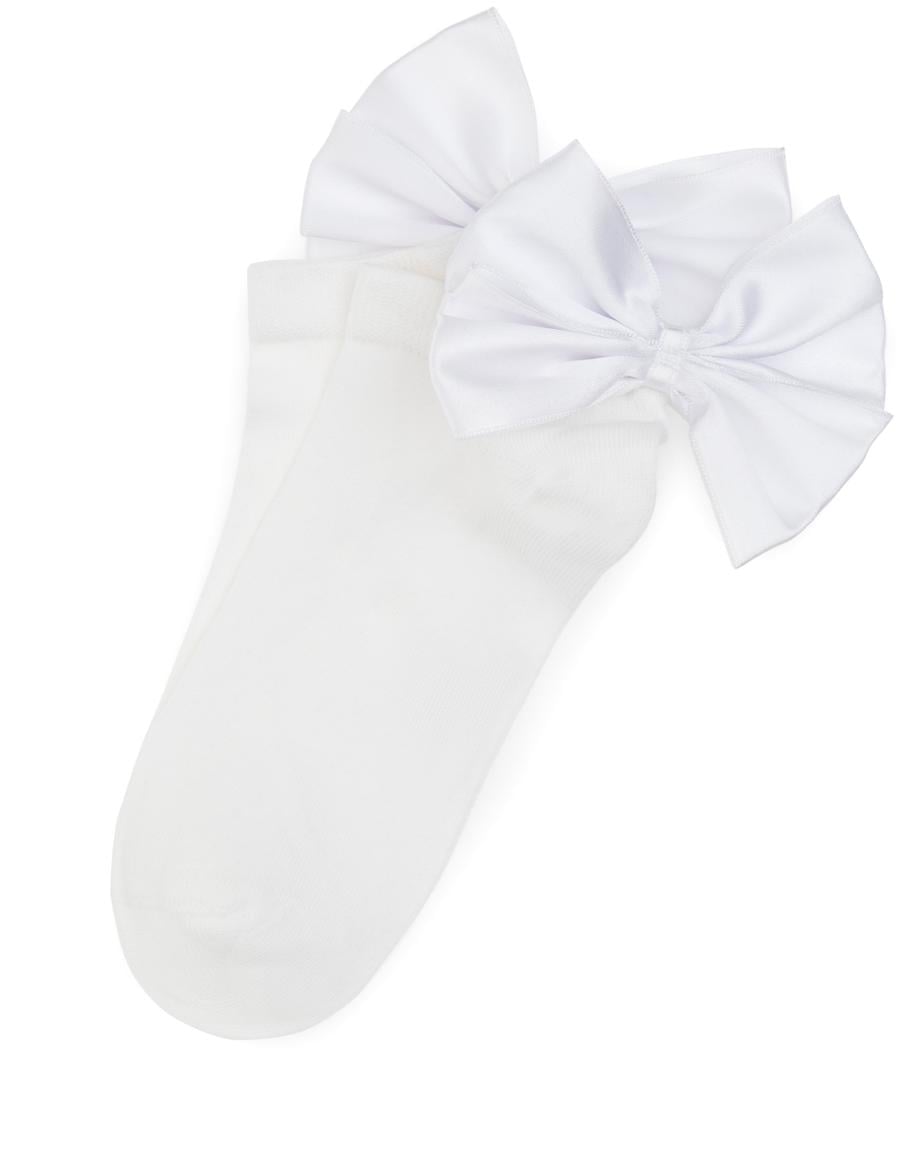 Kadın Beyaz Kurdela Detaylı Çorap