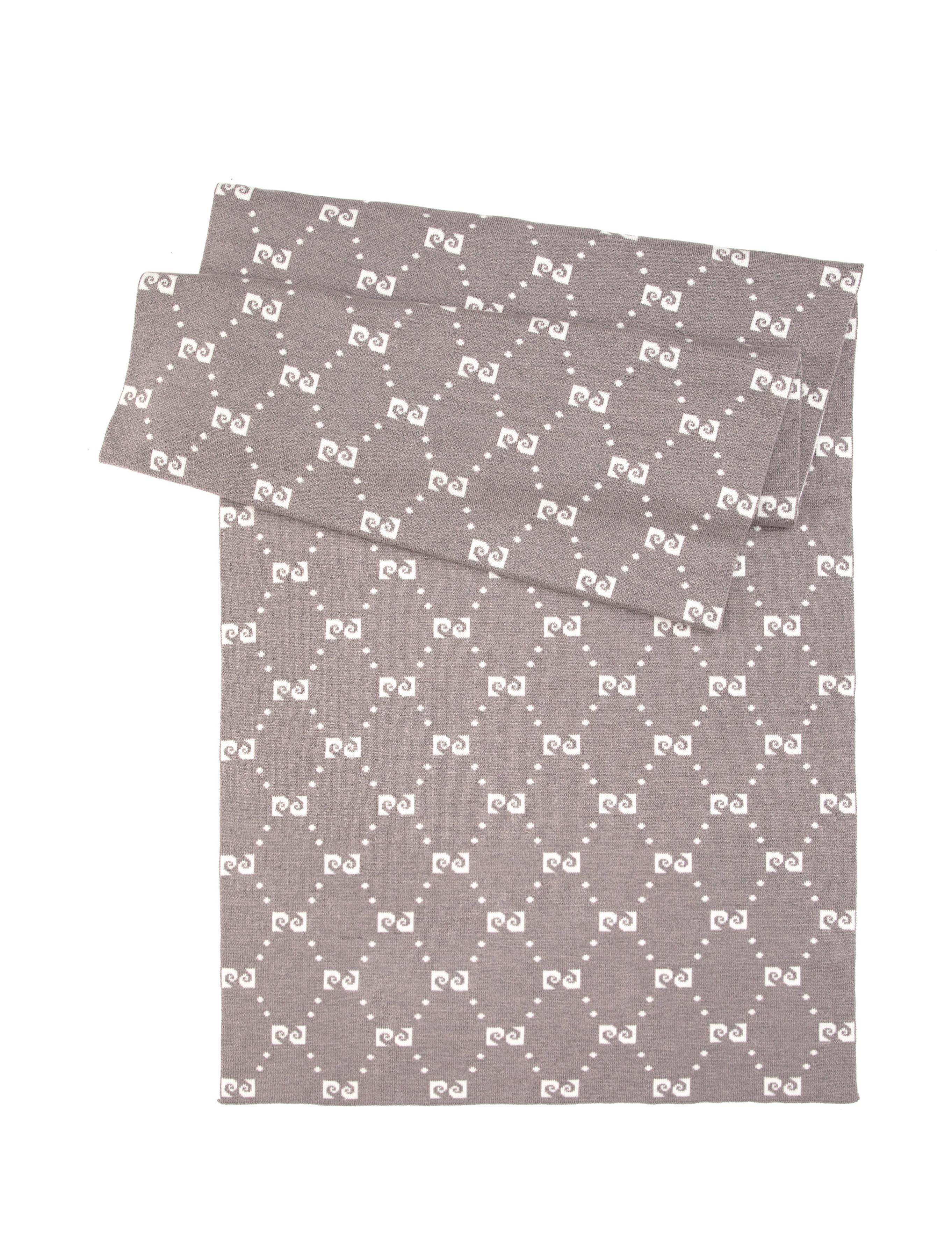 Gri Melanj Desenli Kaşkol