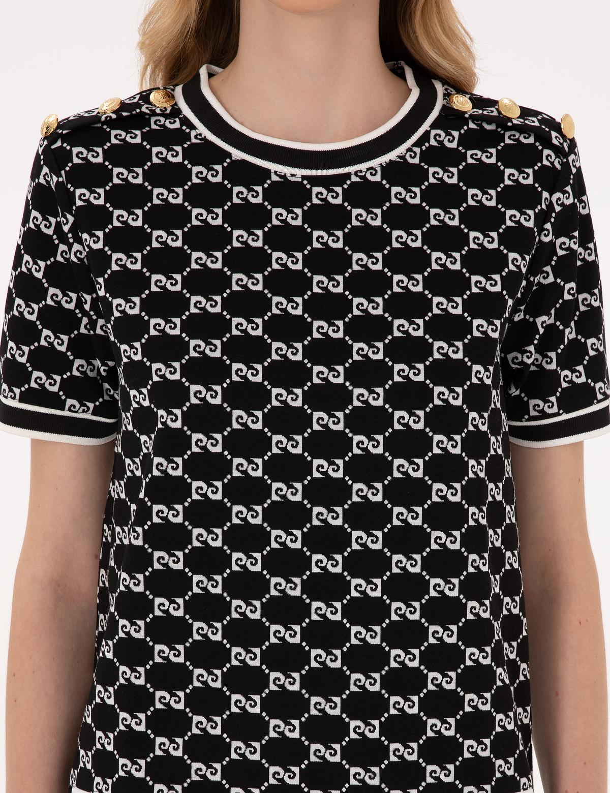 Siyah A Kesim Örme Elbise - 50314255015