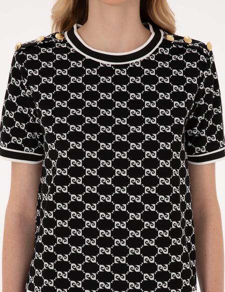 Siyah A Kesim Örme Elbise - 50314255015