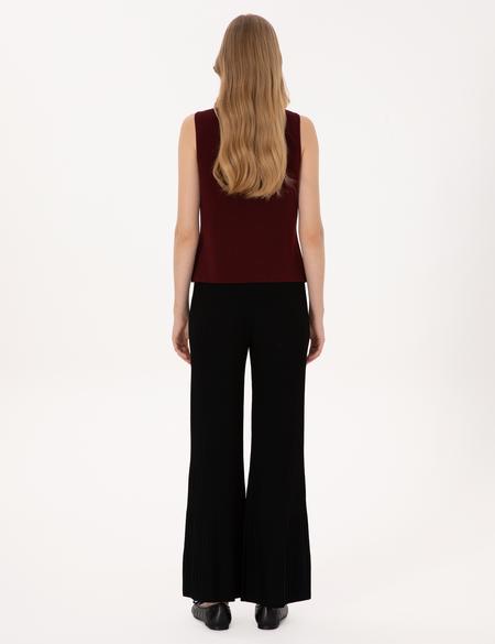 Siyah Loose Fit Triko Pantolon - 50311045001