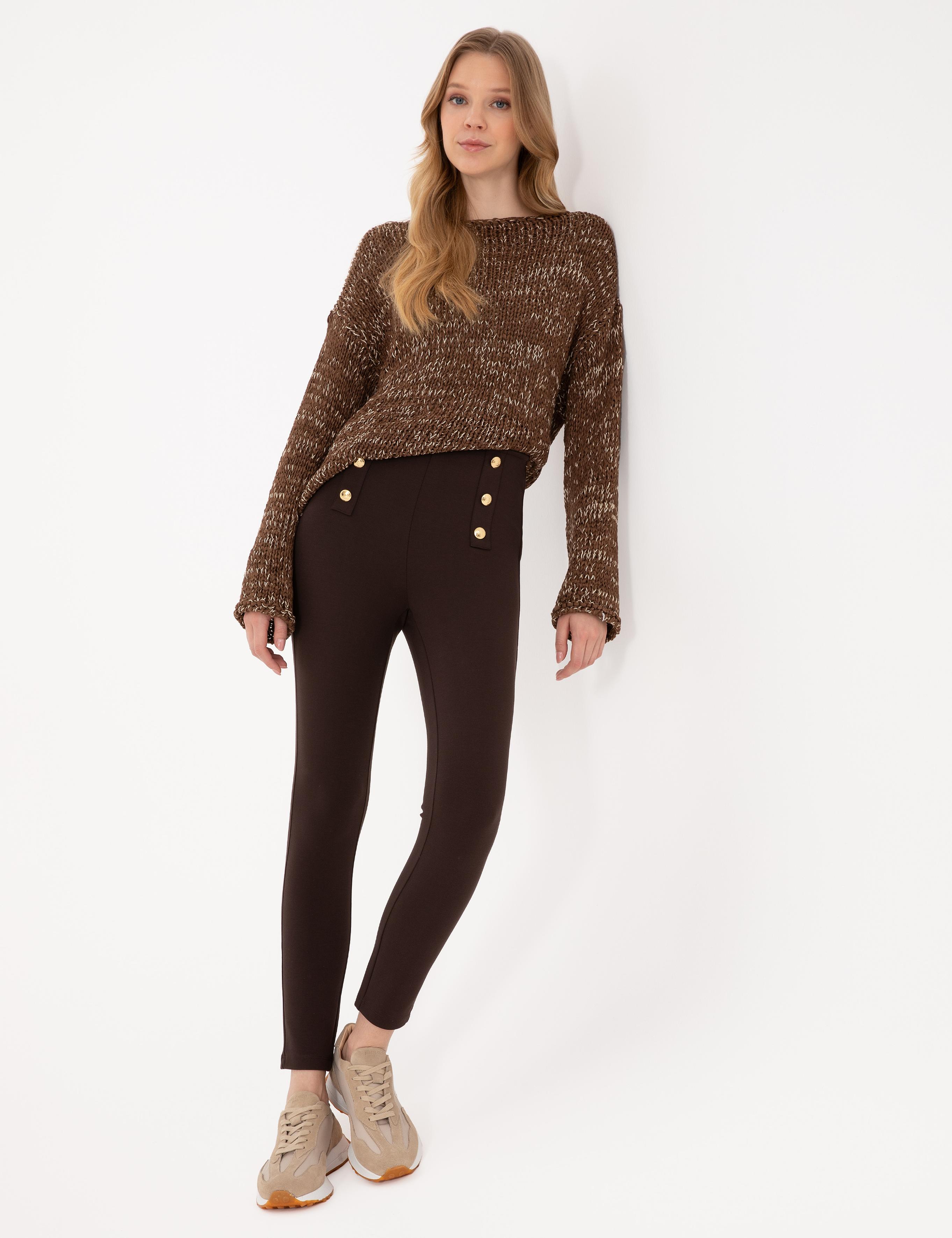 Kahverengi Slim Fit Tayt