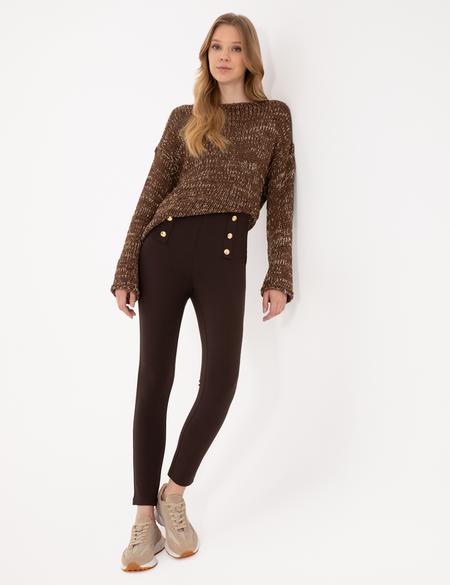 Kahverengi Slim Fit Tayt - 50309151020