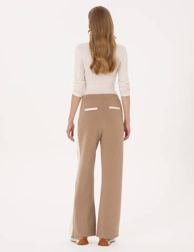 Bej Flare Fit Eşofman Altı