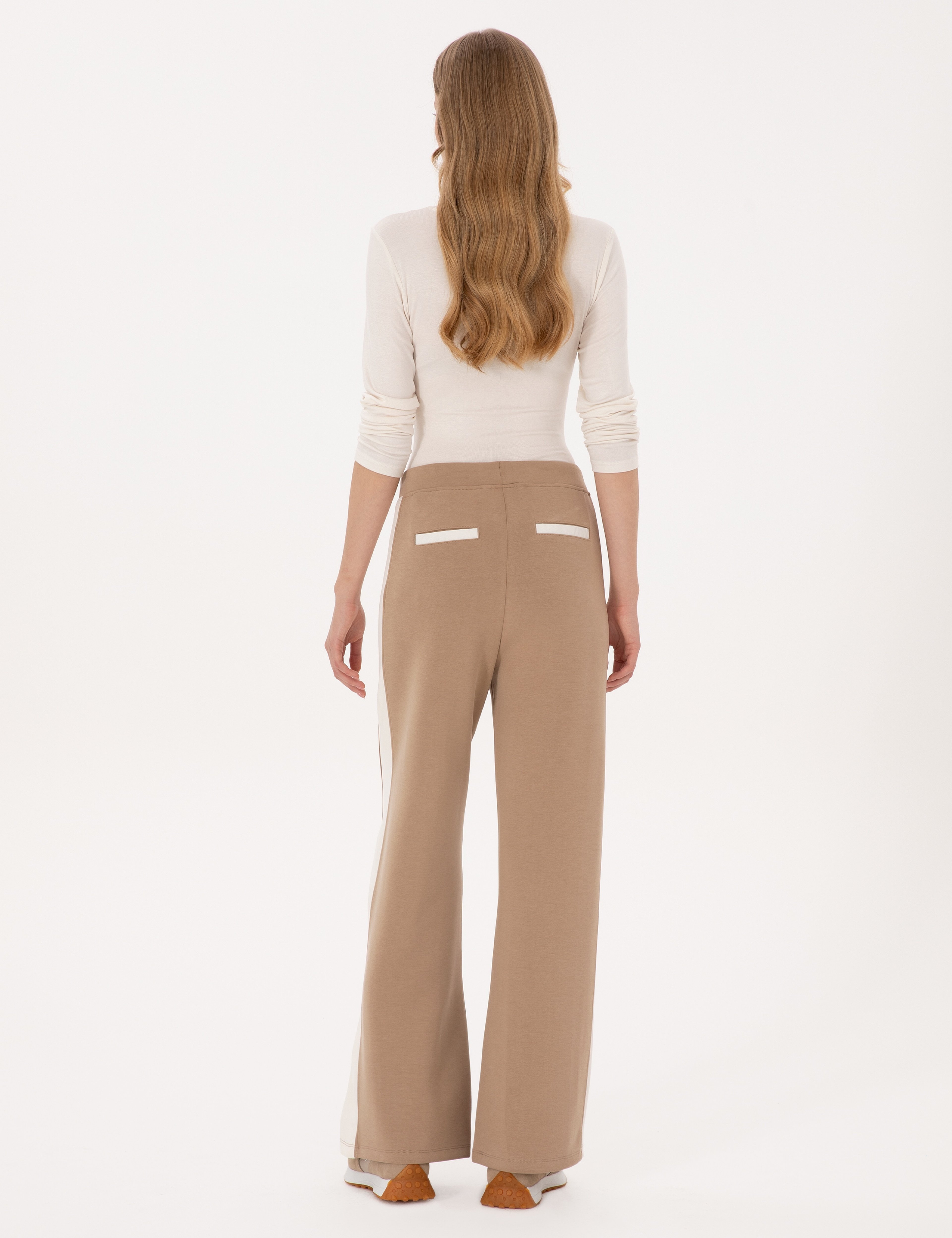 Bej Flare Fit Eşofman Altı