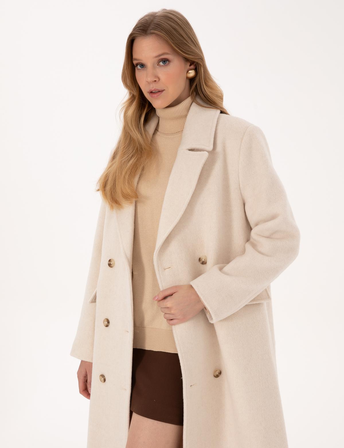 Ekru Kaşe Kaban - 50314331005