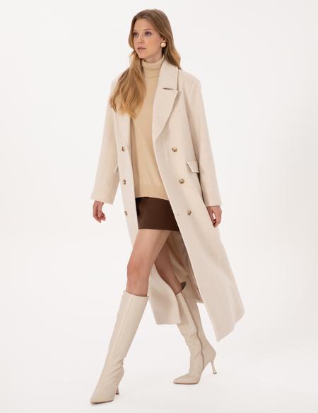 Ekru Kaşe Kaban - 50314331005