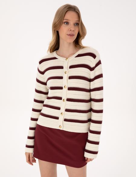 Vişne Regular Fit Triko Hırka - 50310974008