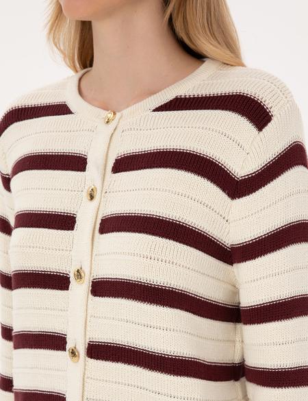 Vişne Regular Fit Triko Hırka - 50310974008