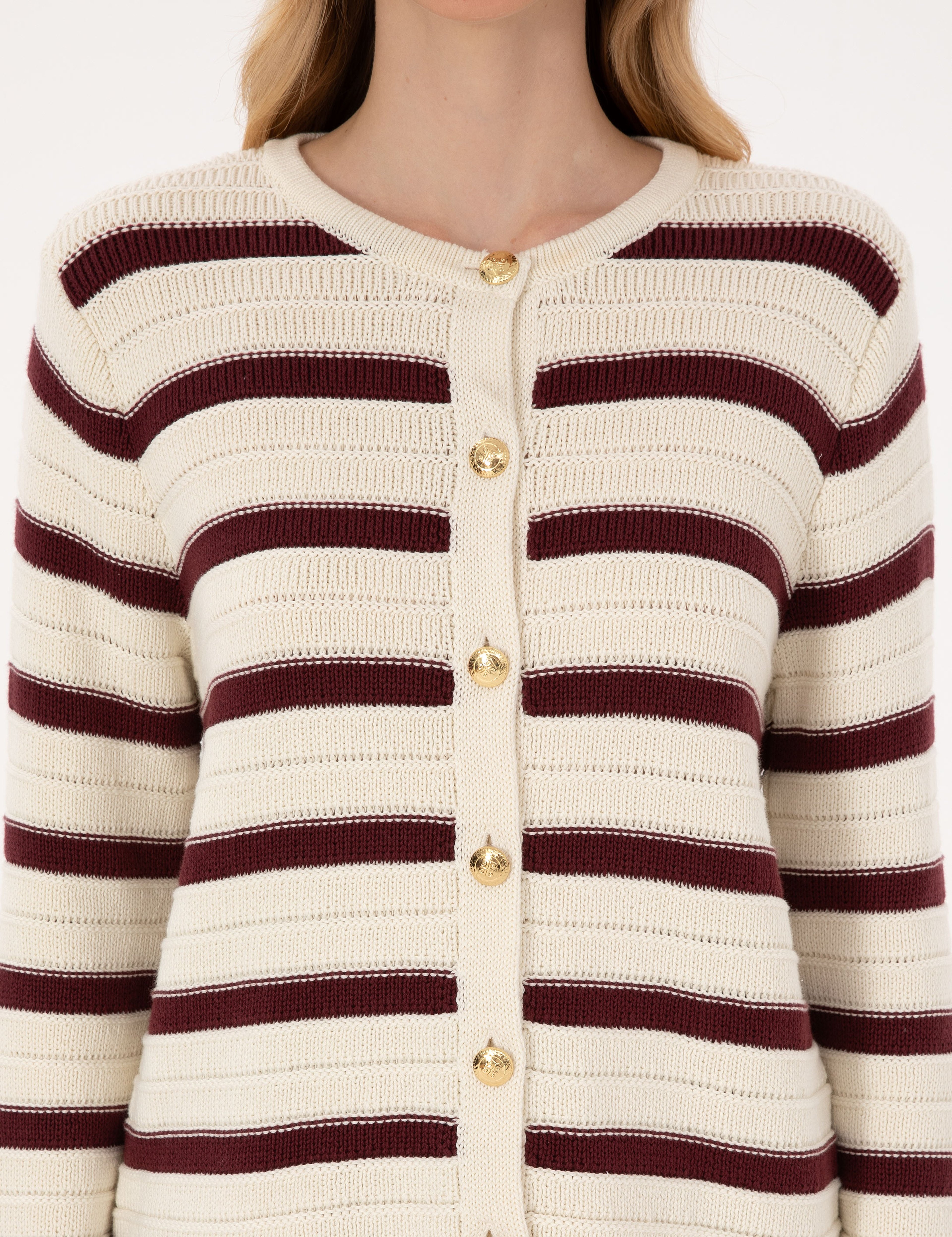 Vişne Regular Fit Triko Hırka - Image 6