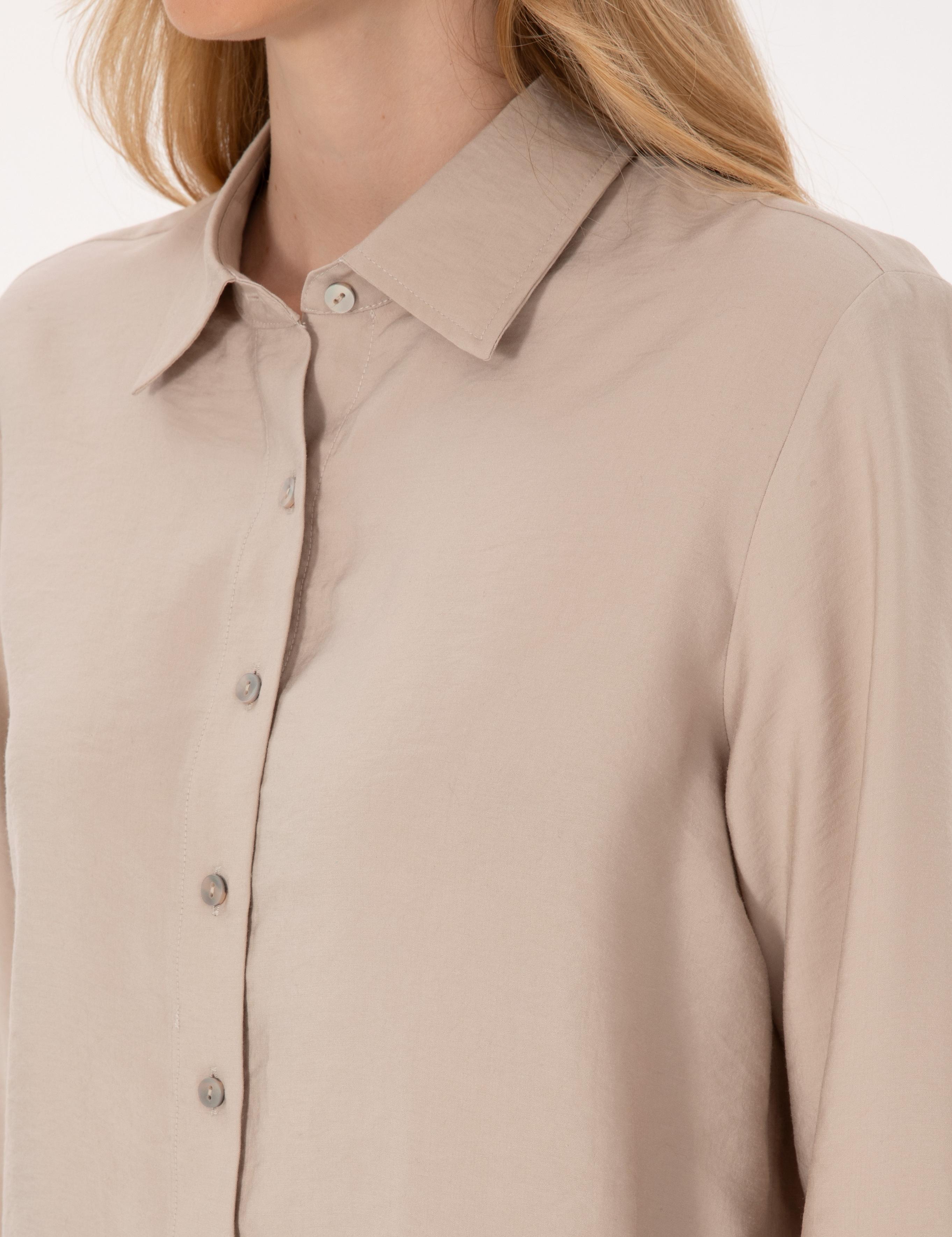 Vizon Modal Karışımlı Comfort Fit Uzun Kollu Gömlek