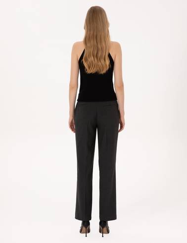 Antrasit Straight Fit Kumaş Pantolon