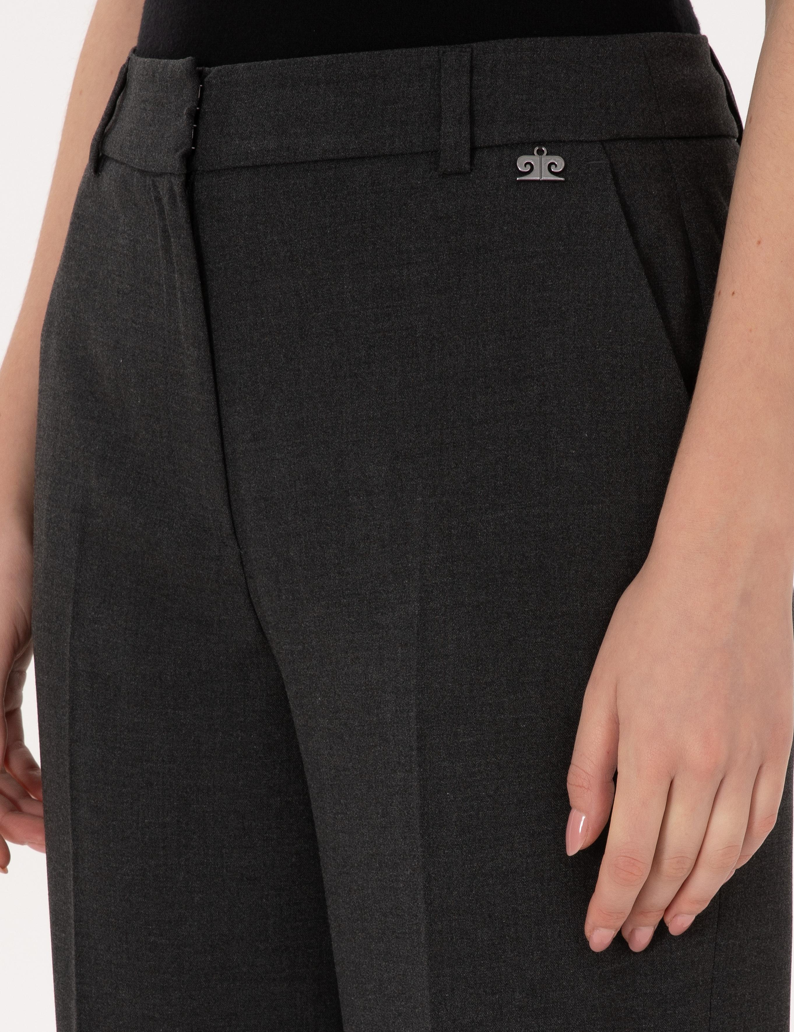 Antrasit Straight Fit Kumaş Pantolon