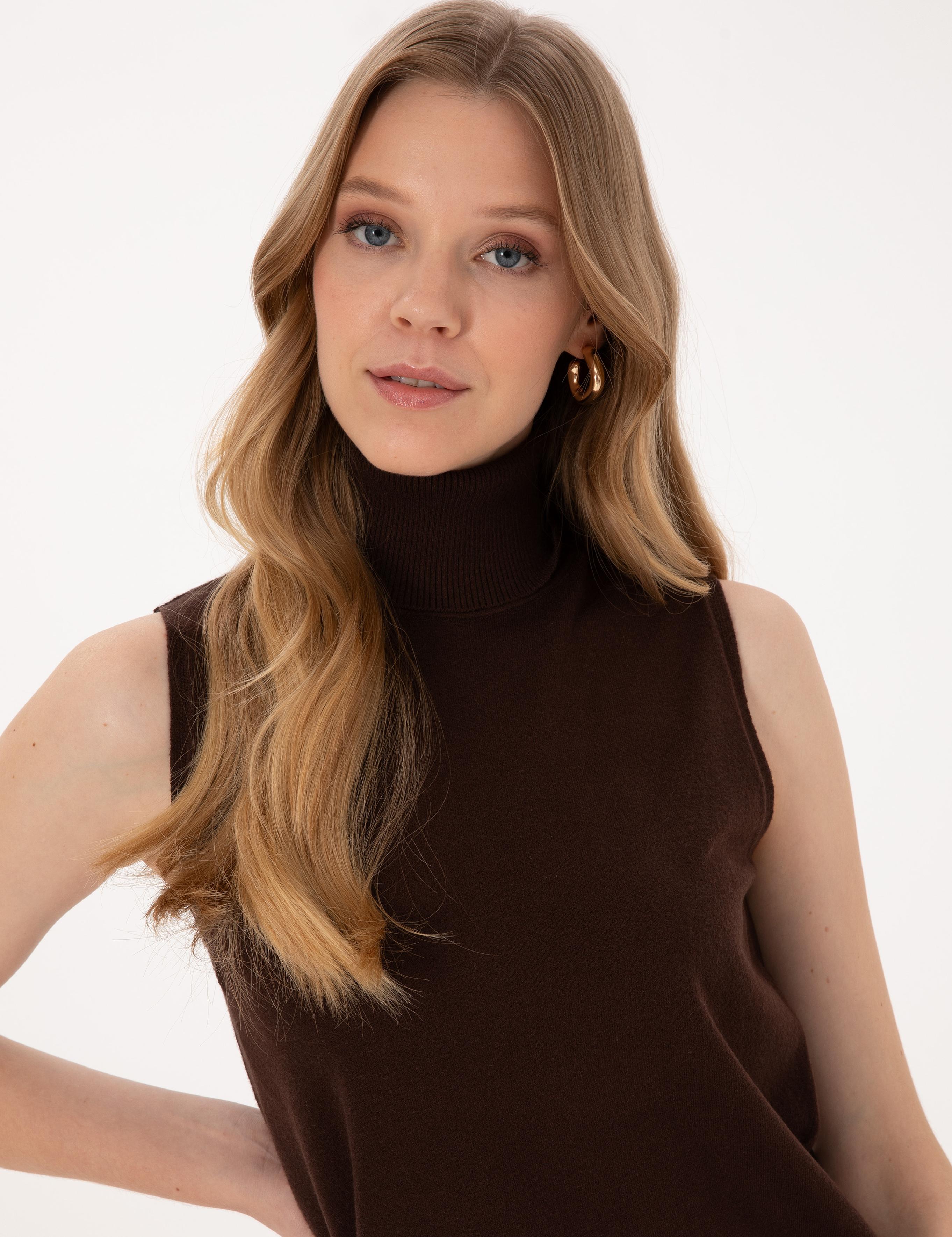 Kahverengi Slim Fit Kazak