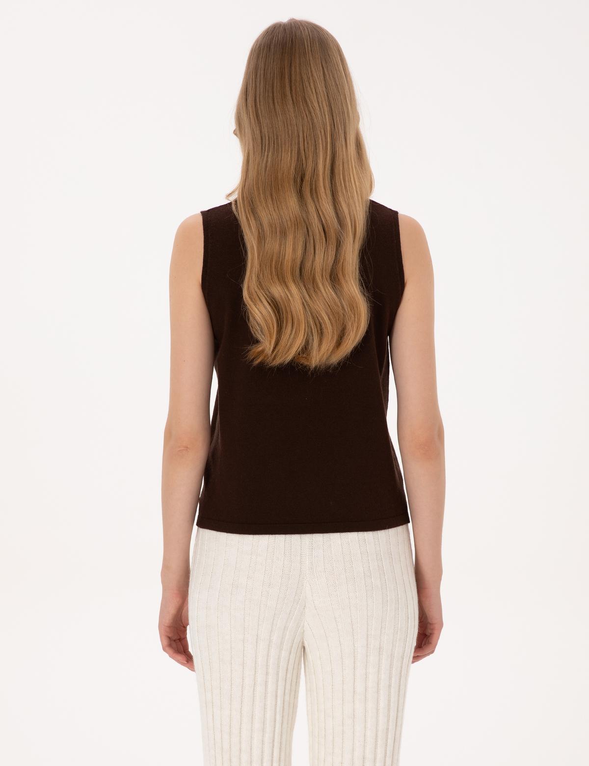 Kahverengi Slim Fit Kazak - 50311589016