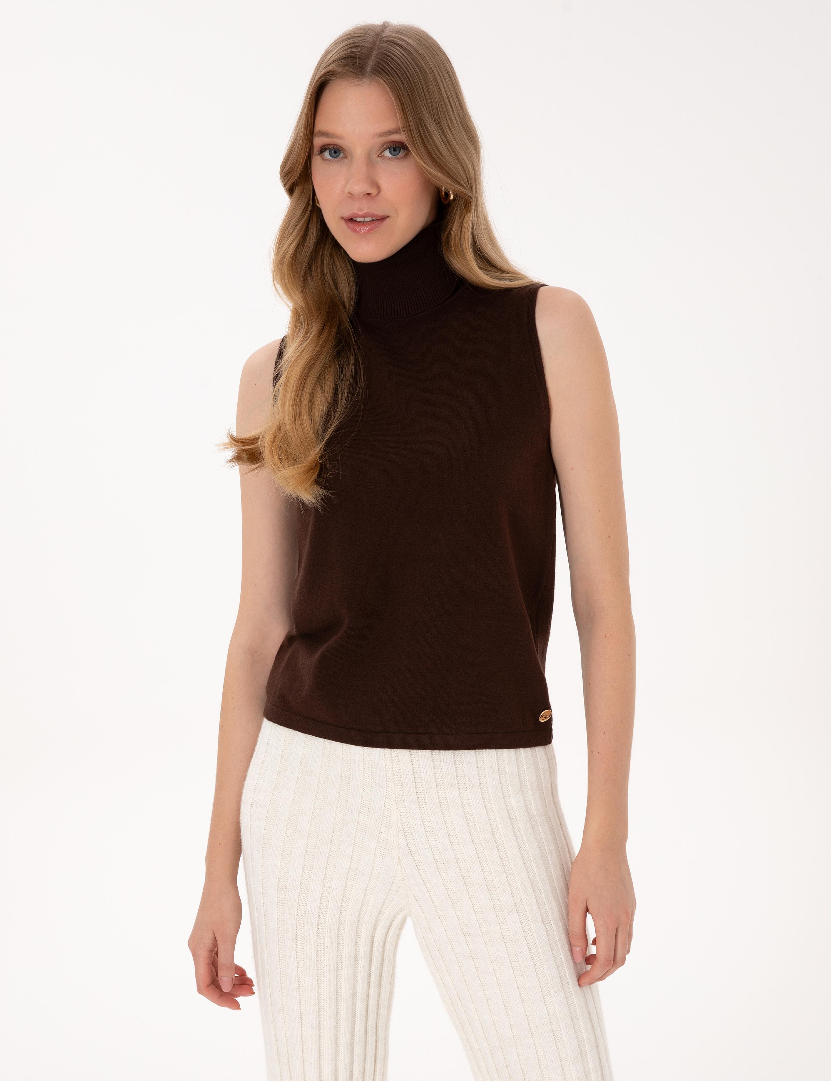 Kahverengi Slim Fit Kazak