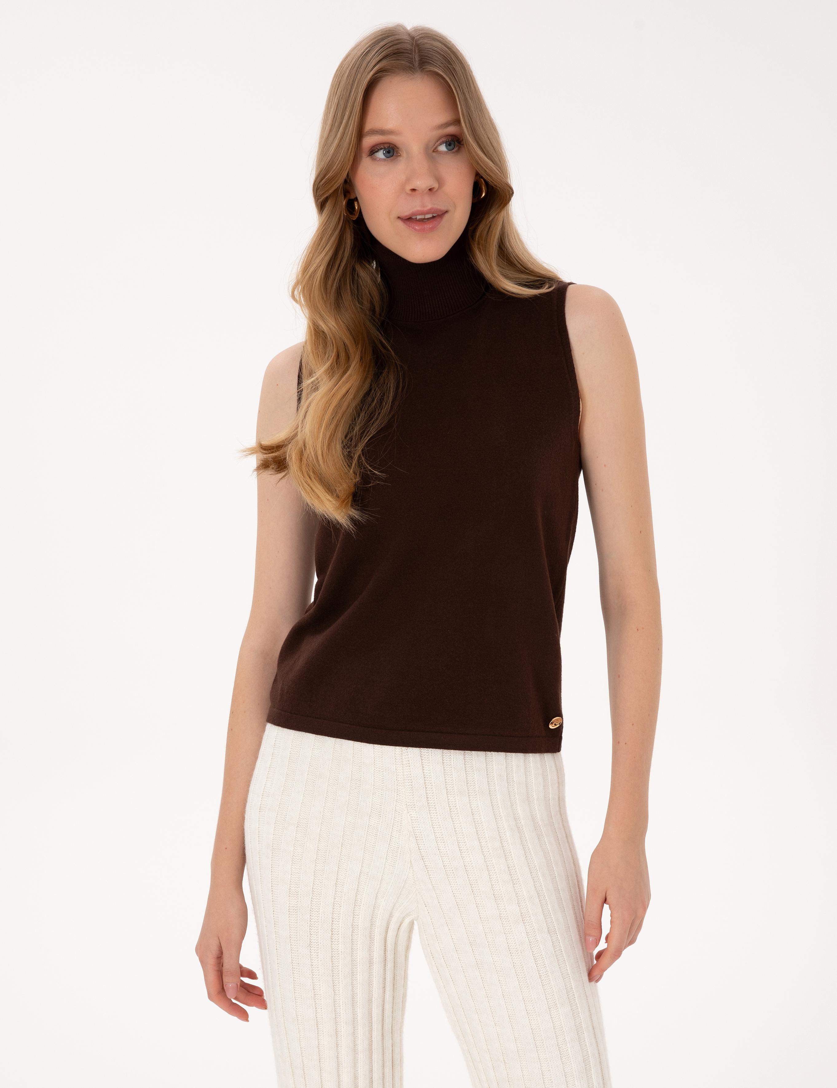 Kahverengi Slim Fit Kazak