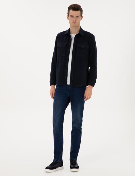 Lacivert Comfort Fit Uzun Kollu Gömlek - 50316739016