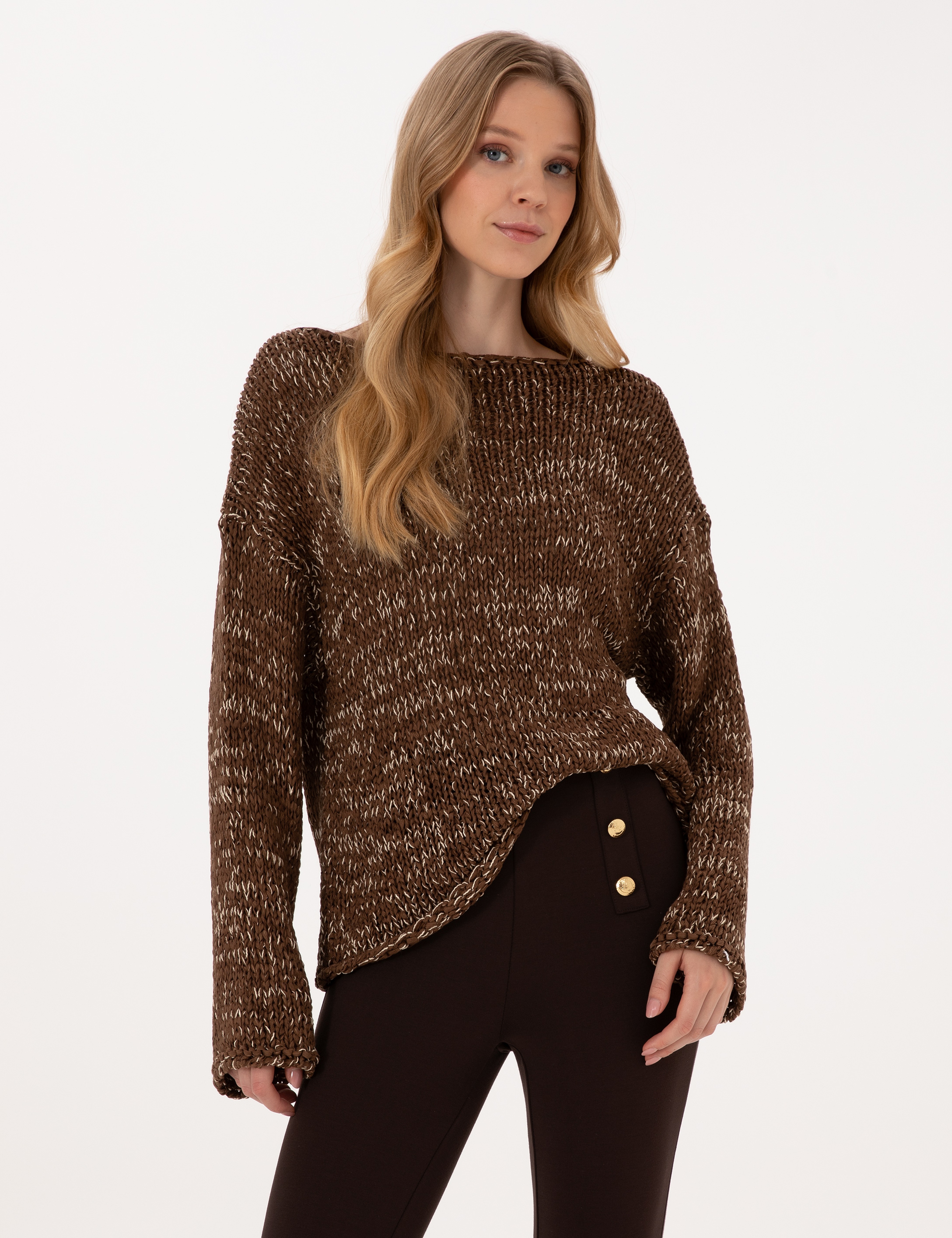 Kahverengi Comfort Fit Kazak