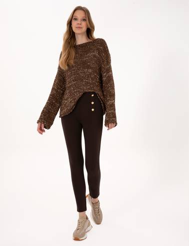 Kahverengi Comfort Fit Kazak