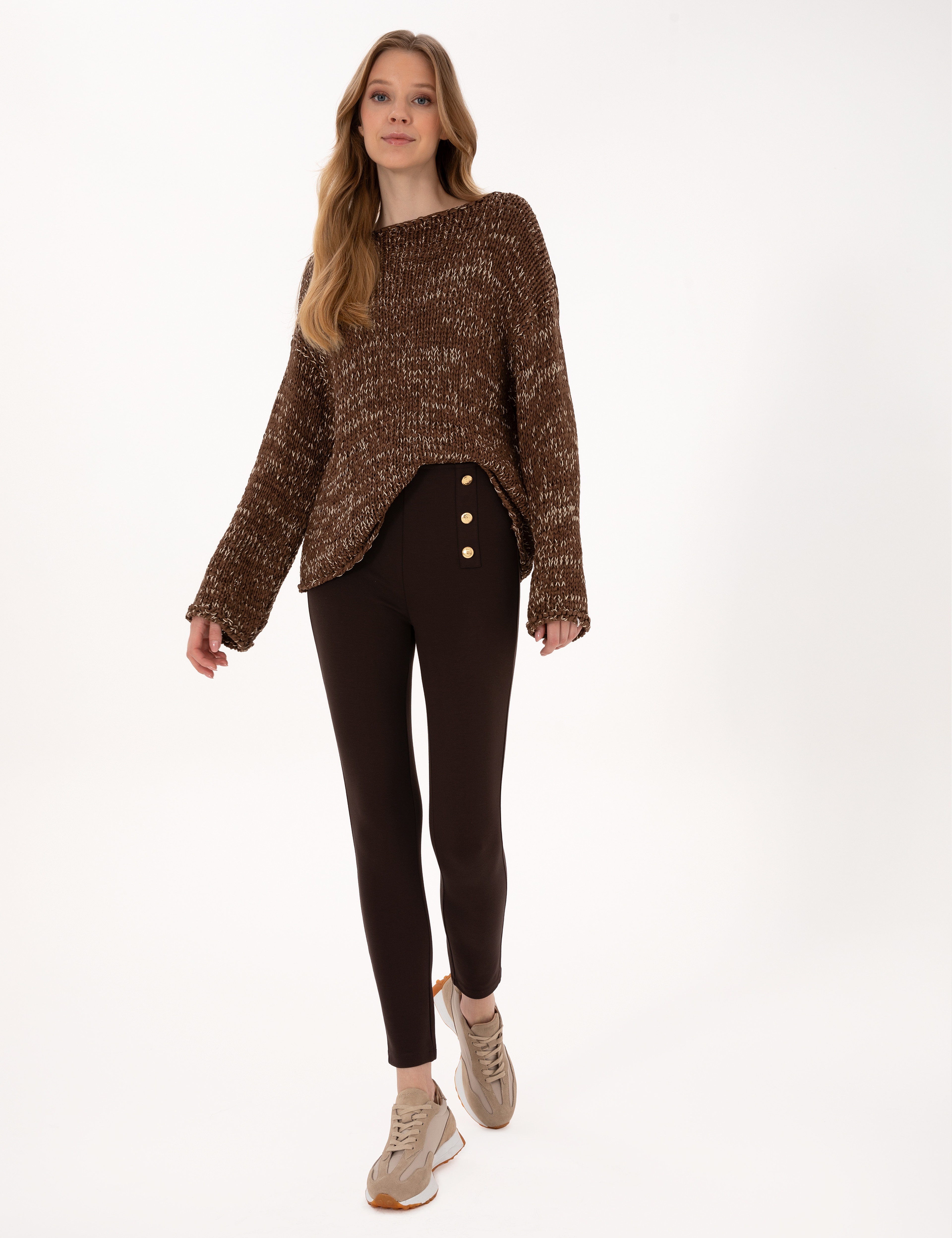 Kahverengi Comfort Fit Kazak