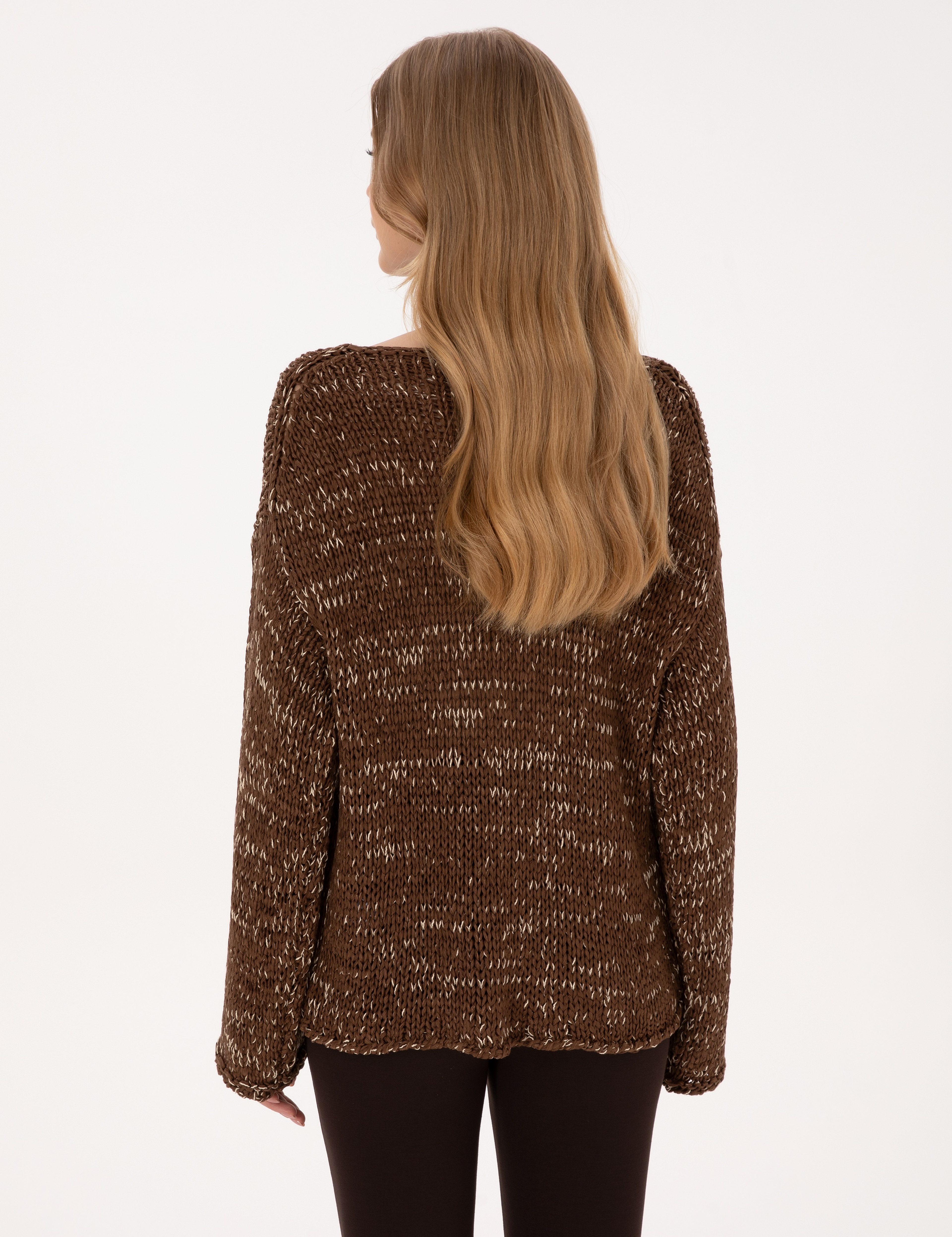 Kahverengi Comfort Fit Kazak - Image 5
