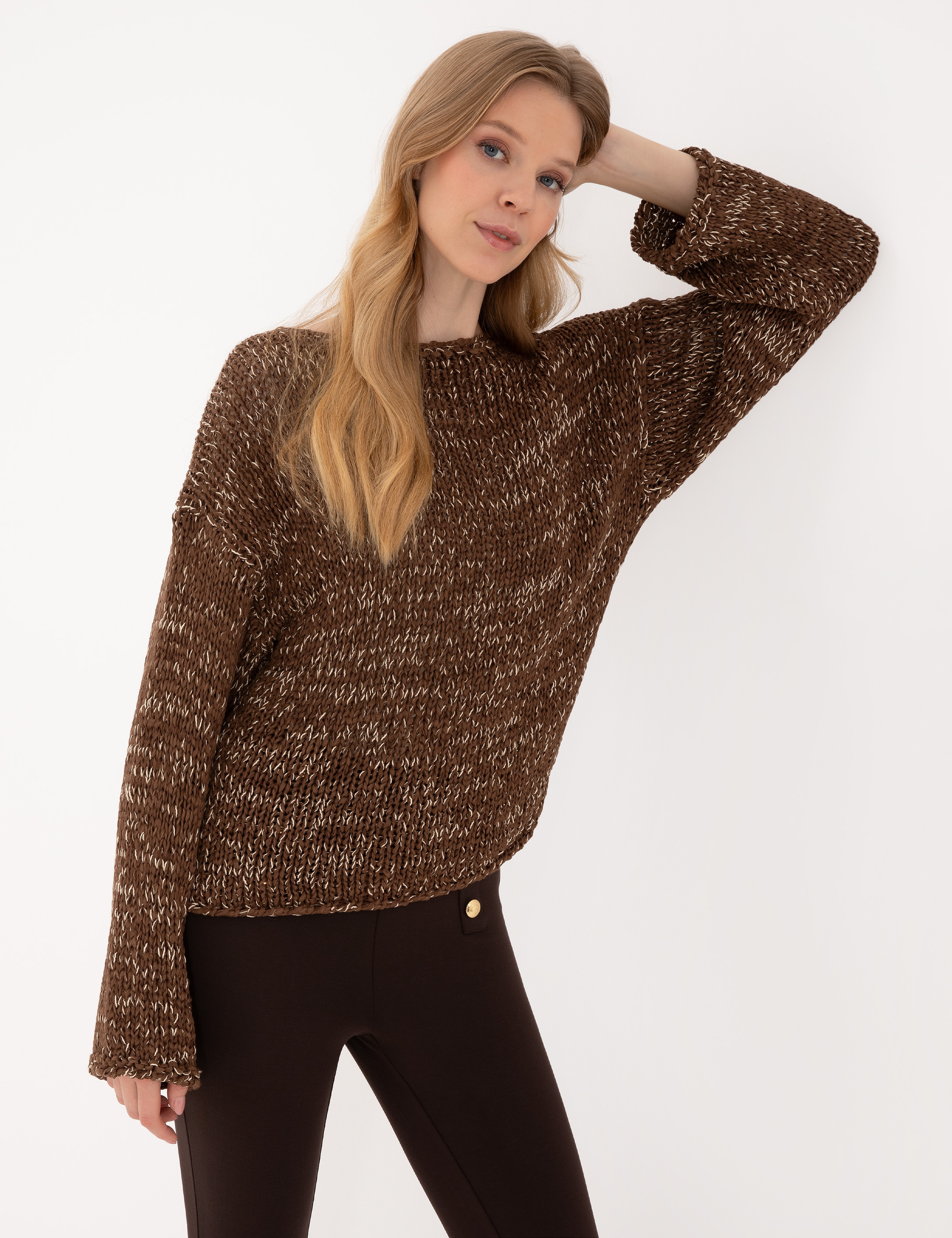 Kahverengi Comfort Fit Kazak - Image 1
