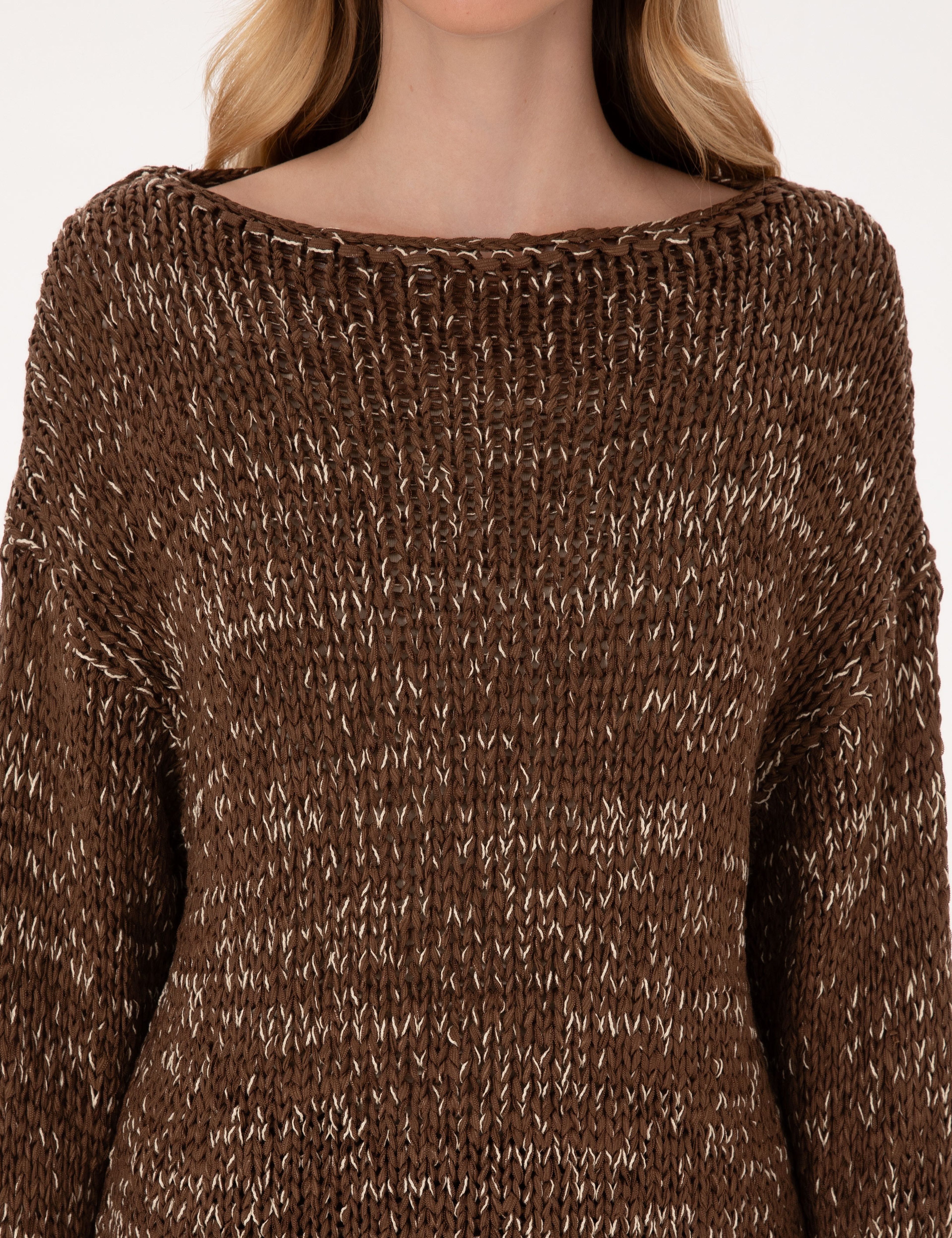Kahverengi Comfort Fit Kazak - Image 6