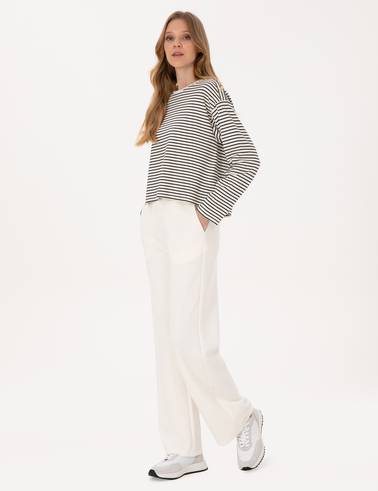Ekru Loose Fit Eşofman Altı