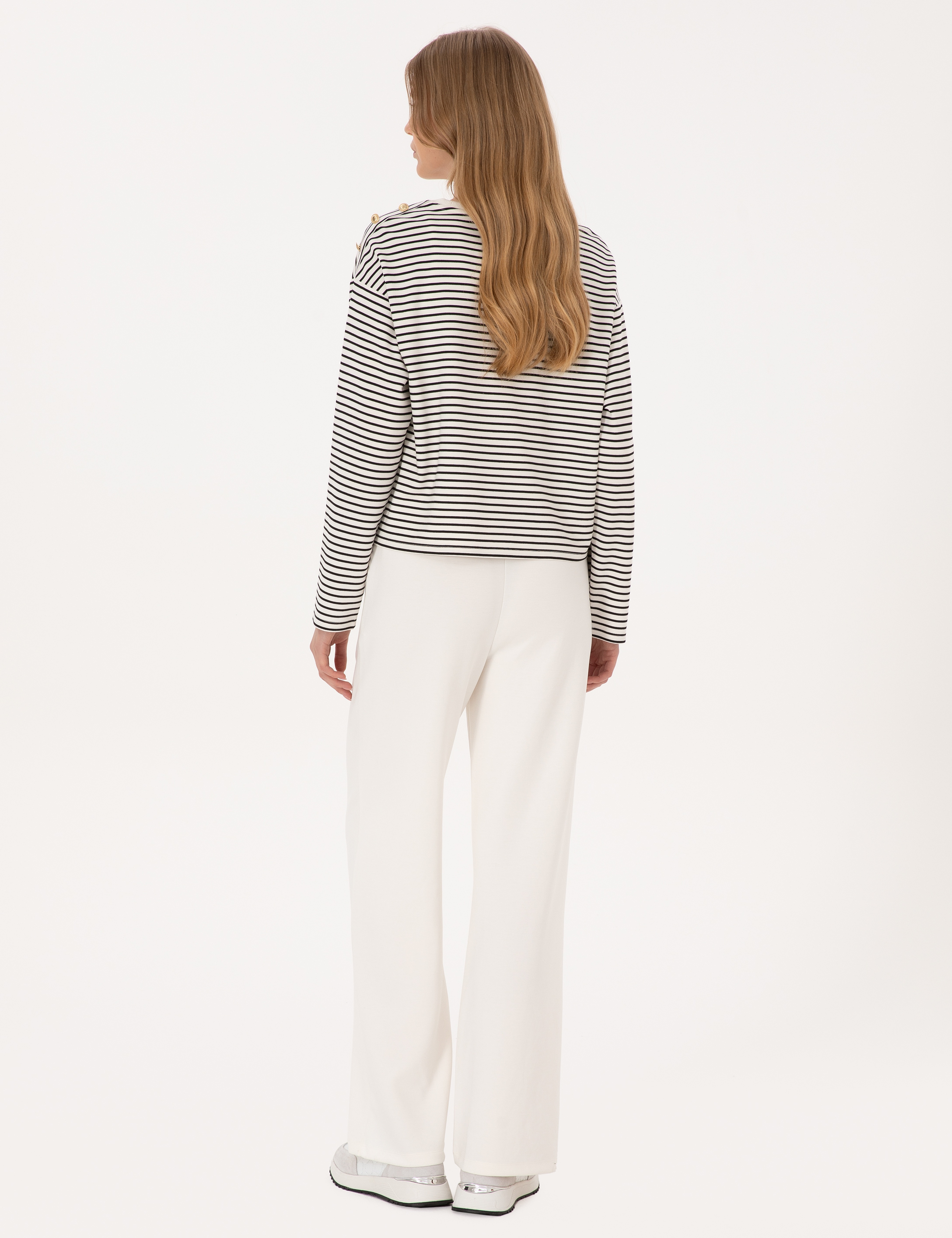 Ekru Loose Fit Eşofman Altı - Image 4