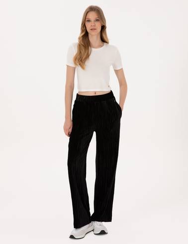 Siyah Loose Fit Eşofman Altı