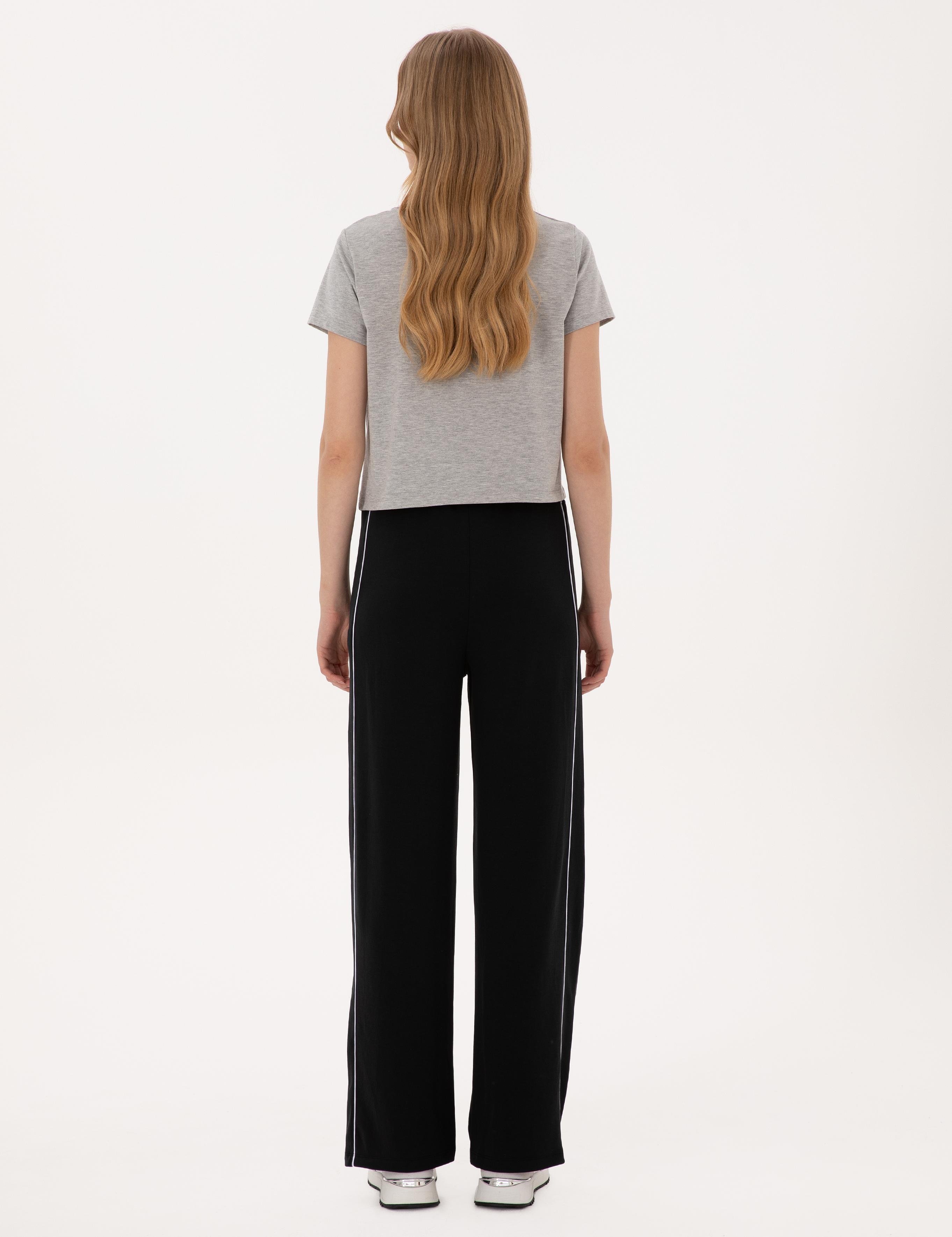 Siyah Loose Fit Eşofman Altı