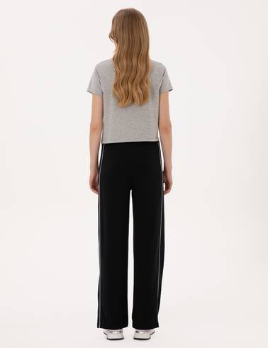 Siyah Loose Fit Eşofman Altı
