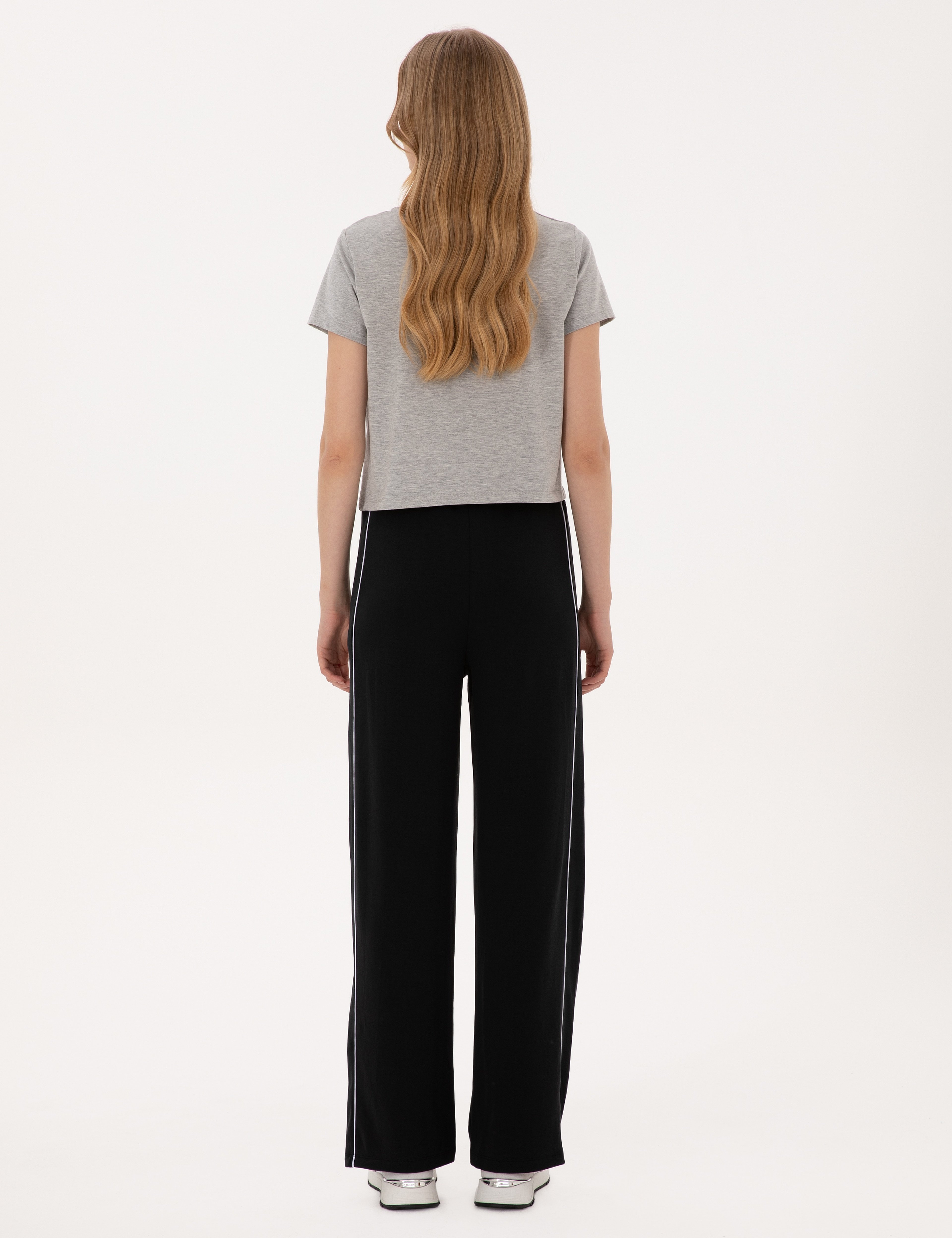 Siyah Loose Fit Eşofman Altı