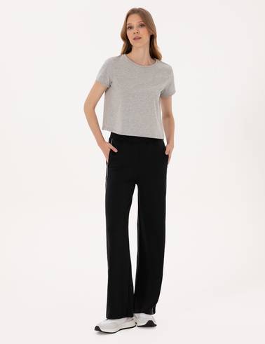 Siyah Loose Fit Eşofman Altı